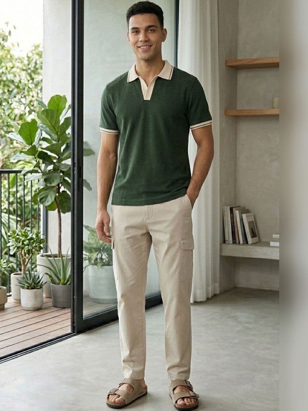 HERE&NOW Men Polo Collar T-shirt - view 1