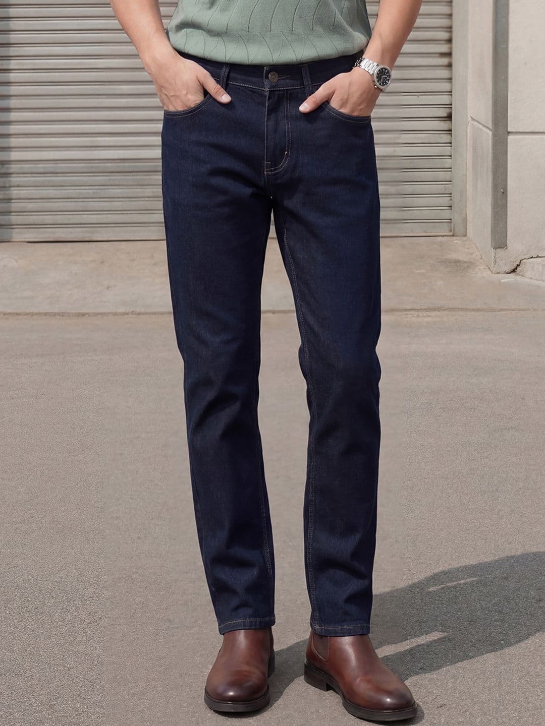 The Roadster Life Co. Men Slim Fit Mid-Rise Stretchable Jeans - view 1