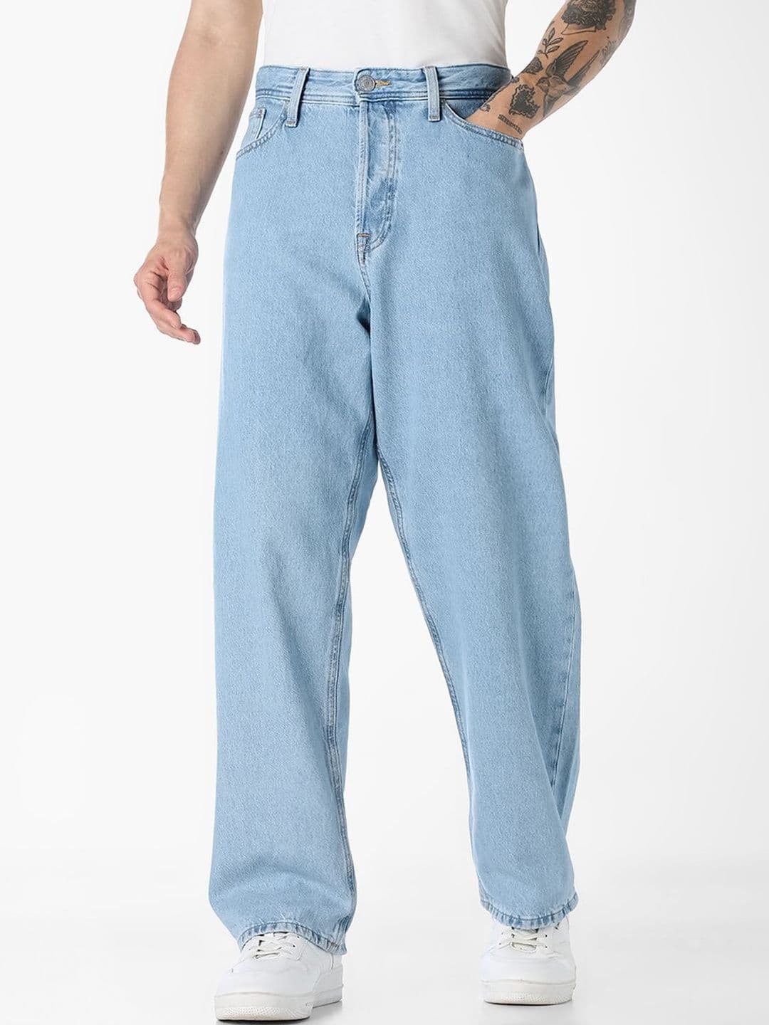 Jack & Jones Men Wide Leg Low-Rise Light Fade Jeans - view 1