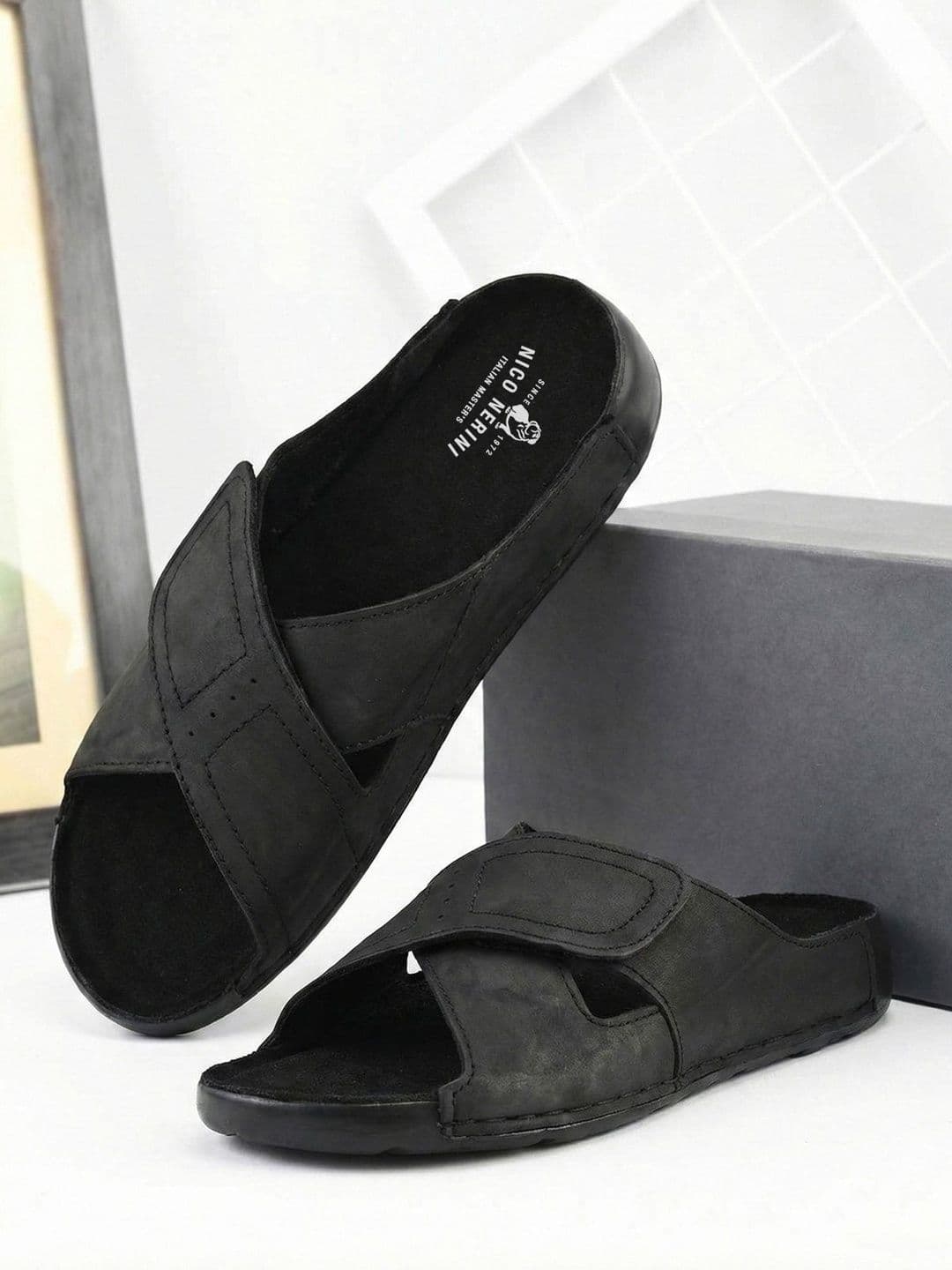 NICO NERINI Men Leather Comfort Sandals - view 1