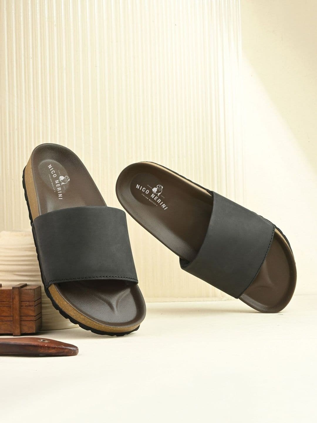 NICO NERINI Men Leather Comfort Sandals - view 1