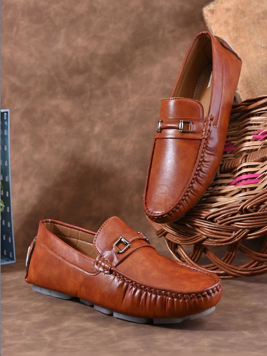 Anouk Men Textured Driving Shoes