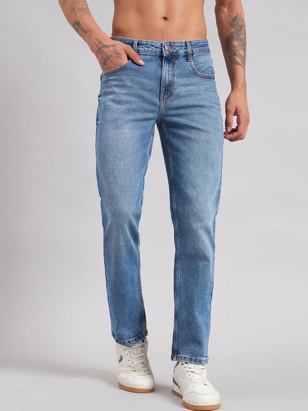 Sand Dunes Men Jean Straight Fit Mid-Rise Light Fade Jeans - view 1