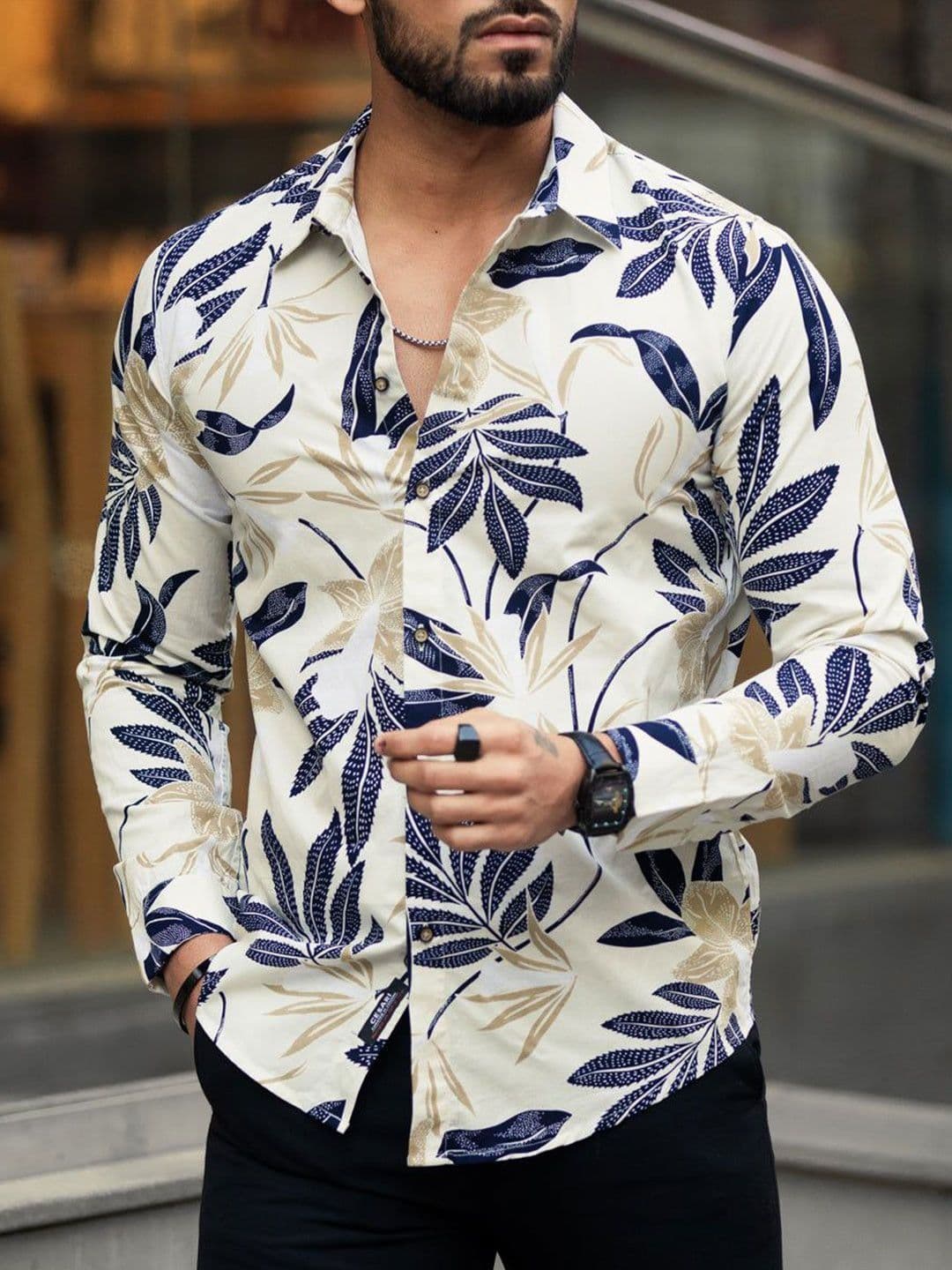 The Roadster Lifestyle Co Printed Spread Collar Shirts - view 1