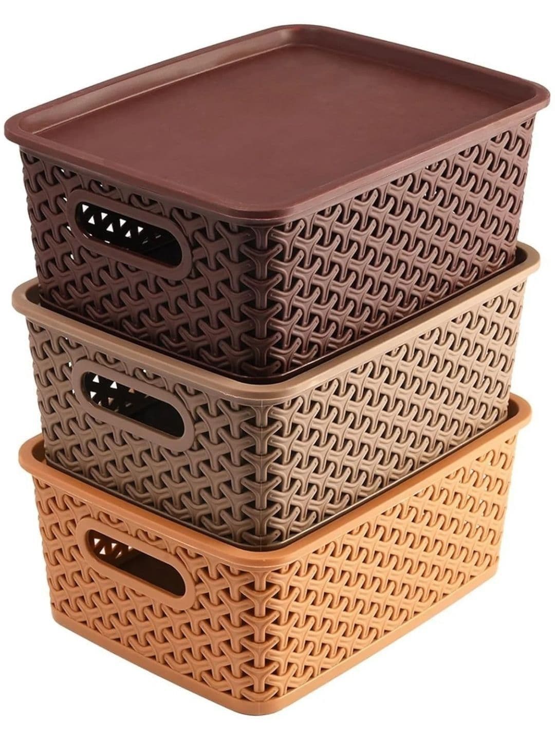 Myntra Elegant Homes Multicoloured Set of 3 Regular Multi-Utility Organisers - view 1