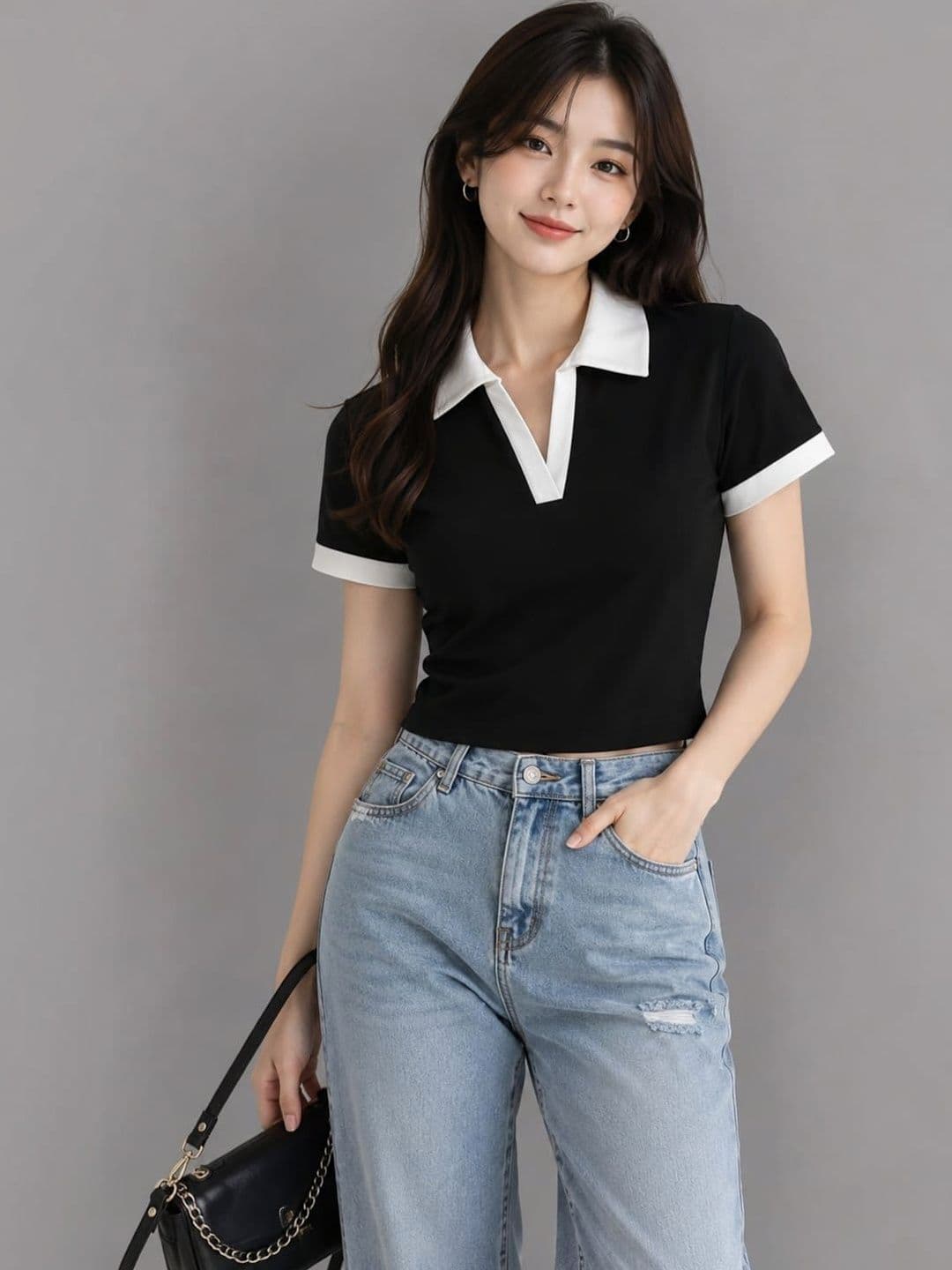 ZEROZABAR Cotton Blend Crop Top - view 1