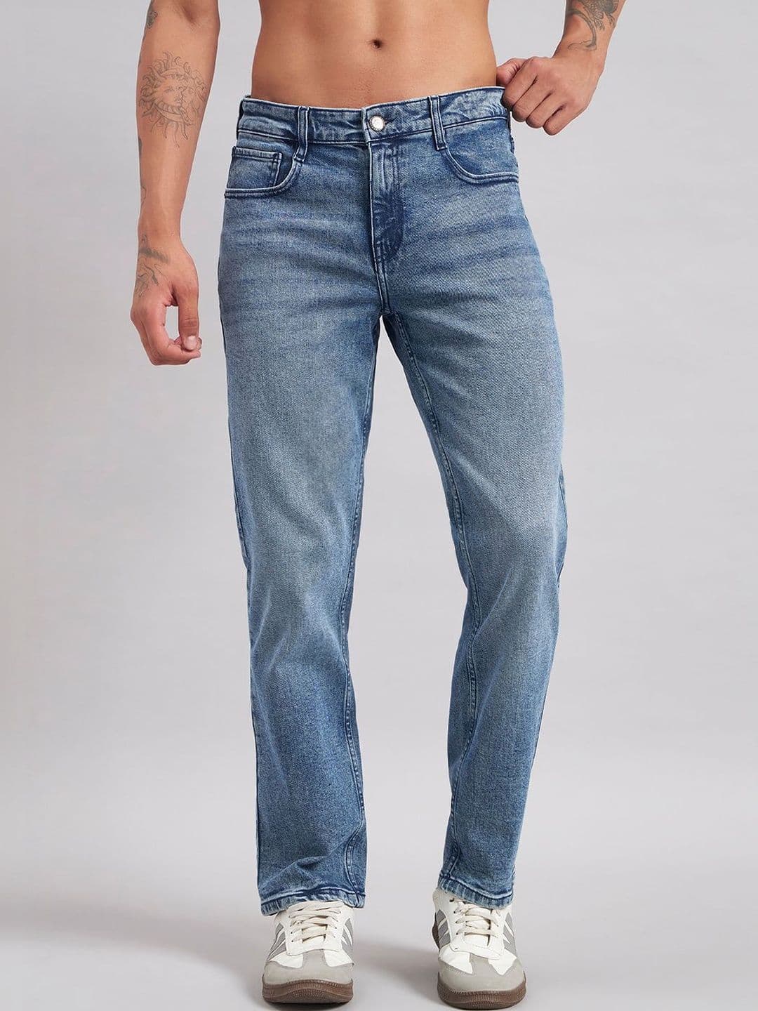Sand Dunes Men Jean Straight Fit Mid-Rise Light Fade Jeans - view 1