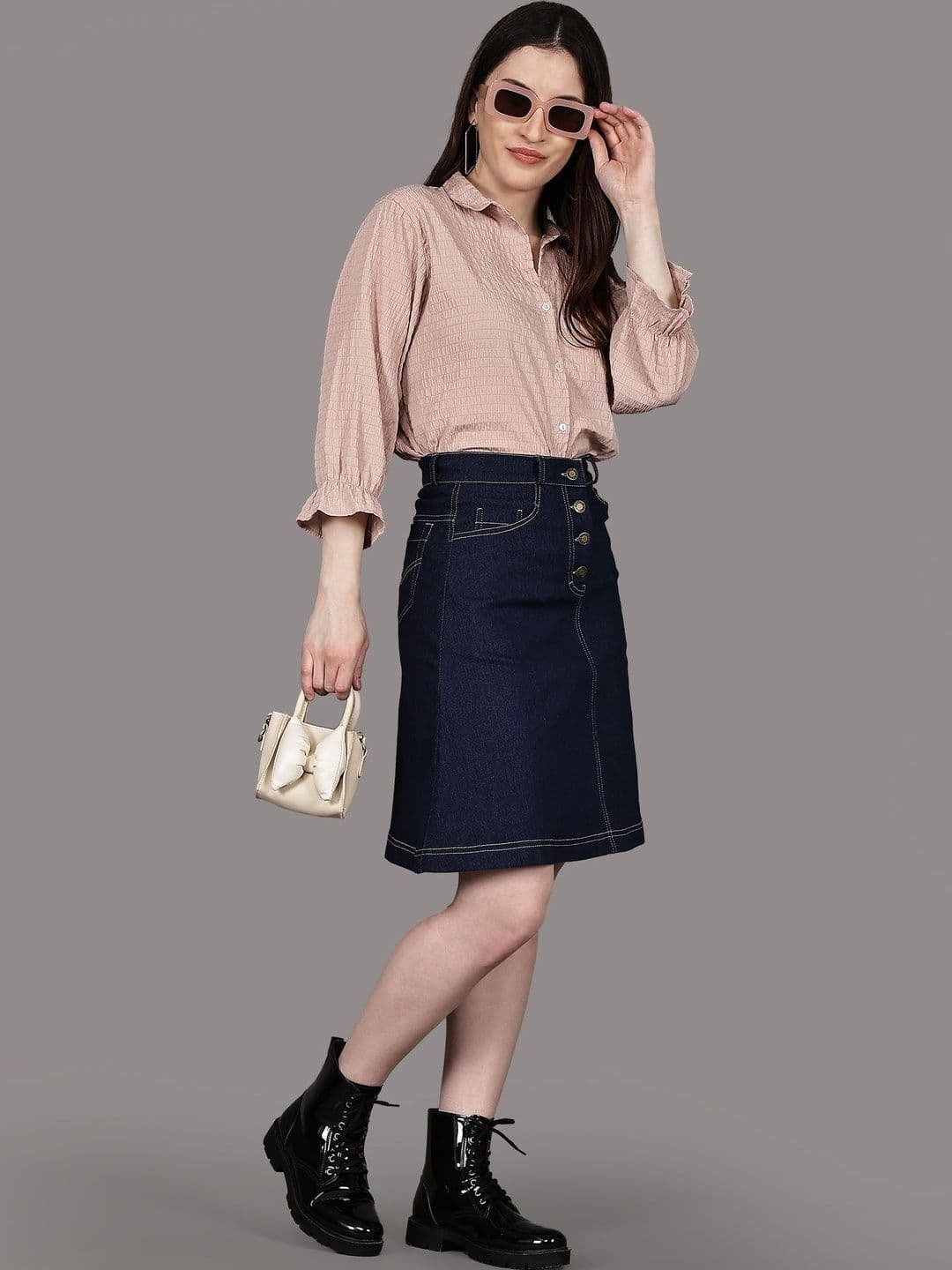 Roadster Women Denim Knee Length A-Line Skirt - view 1