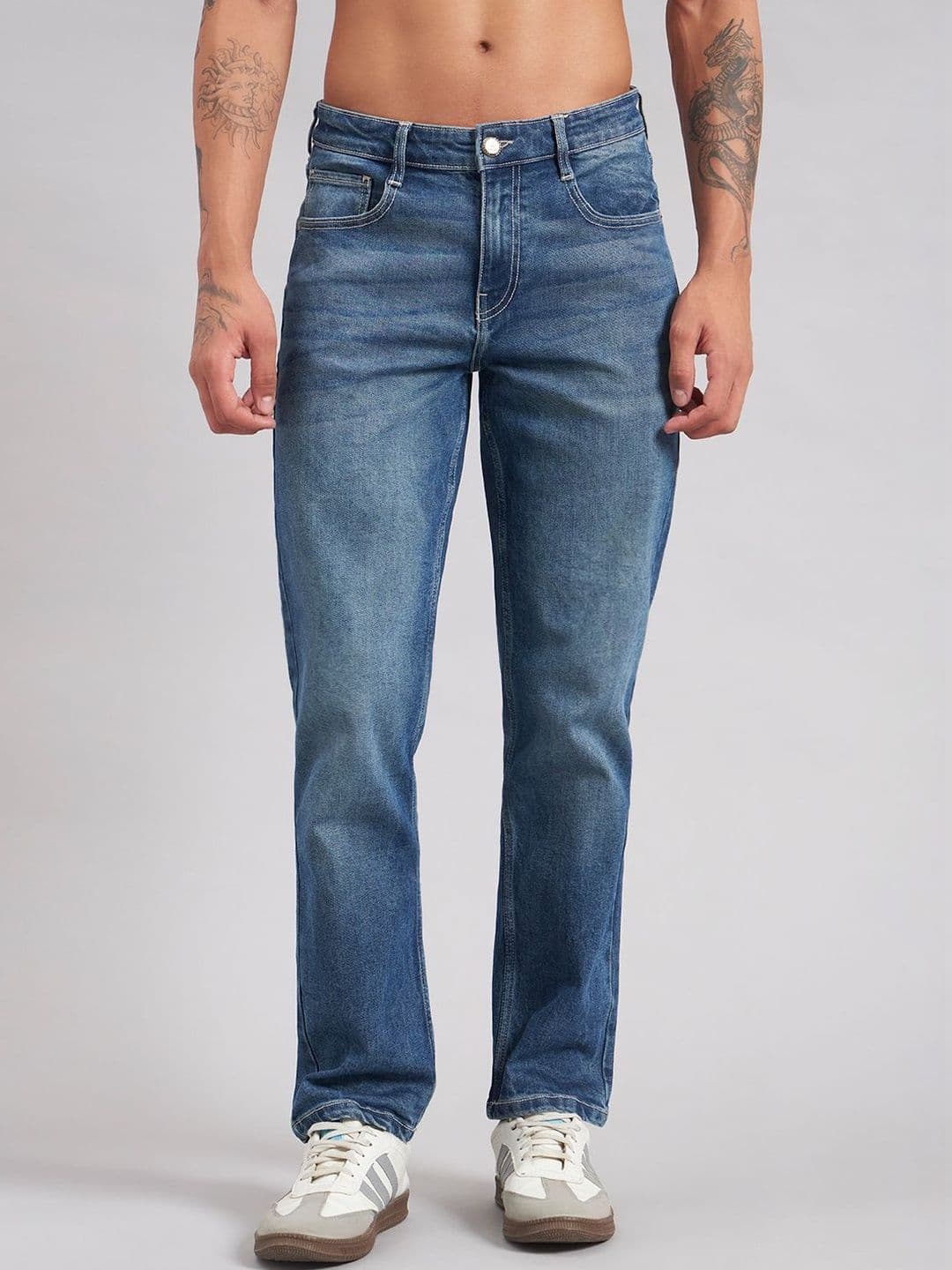 Sand Dunes Men Jean Straight Fit Mid-Rise Light Fade Jeans - view 1