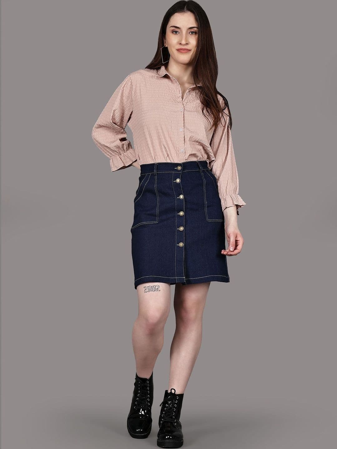 Roadster Women Denim Mini A-Line Skirt - view 1