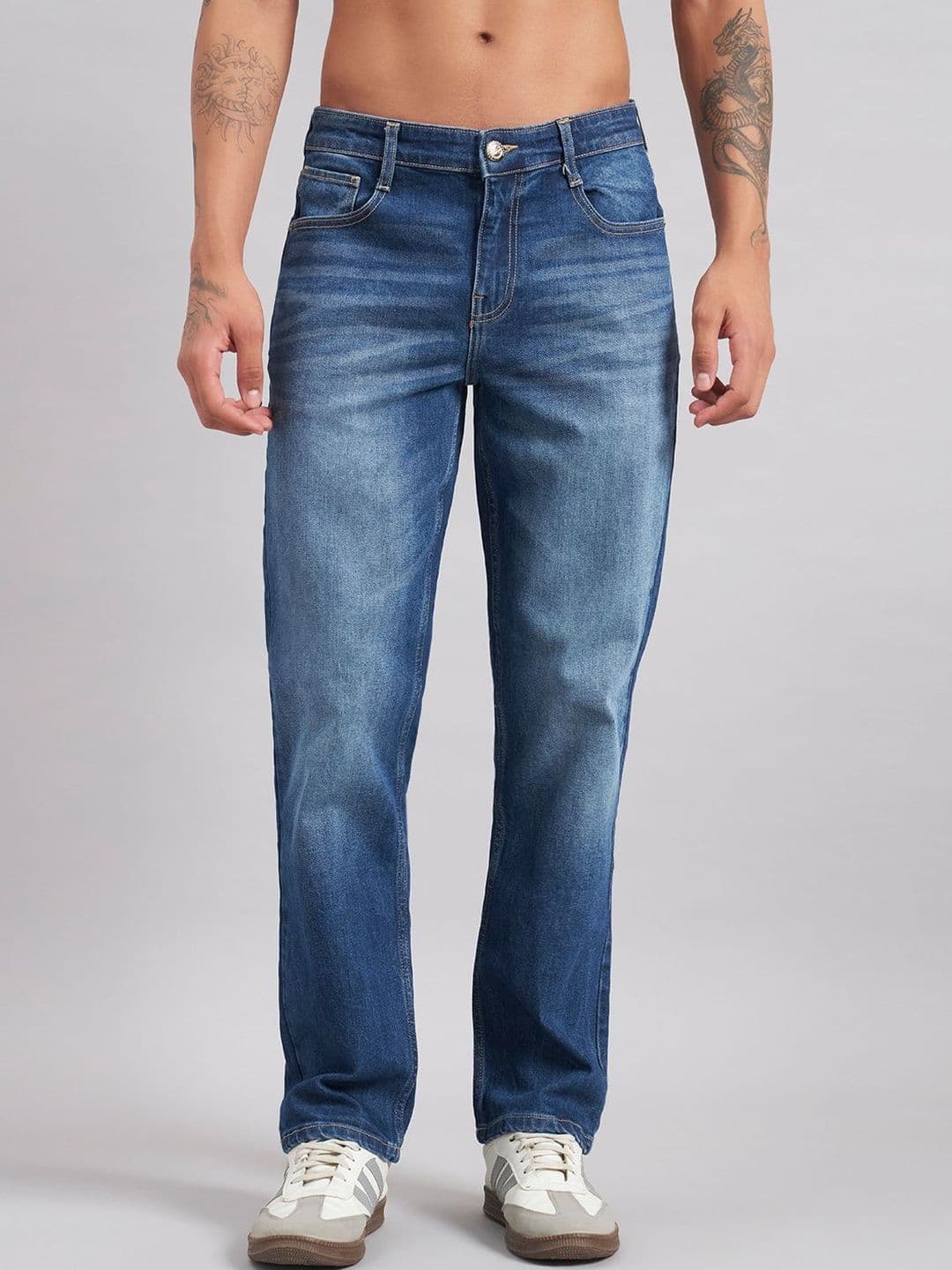 Sand Dunes Men Jean Straight Fit Mid-Rise Light Fade Jeans - view 1
