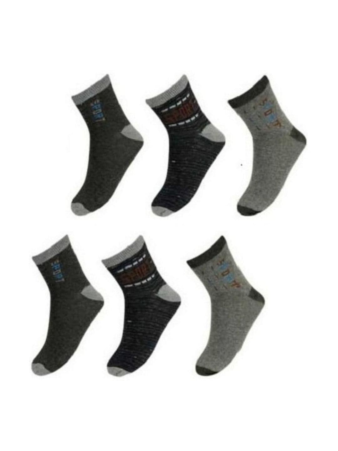 Akeeta Men Pack of 6 Cotton Assorted Patterned Ankle Length Socks - view 1