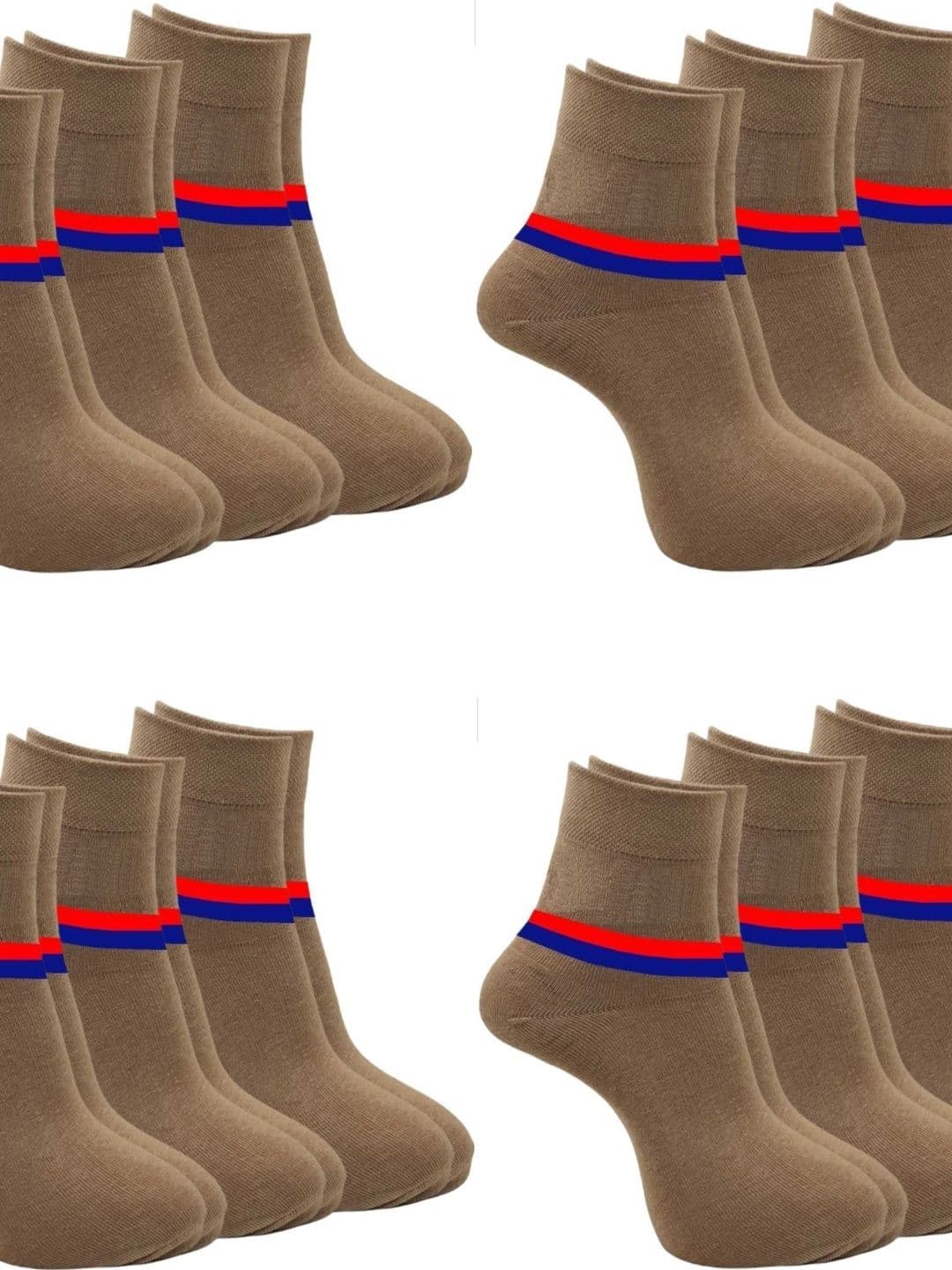 Akeeta Men Cotton Assorted Colourblocked Above Ankle Socks - view 1