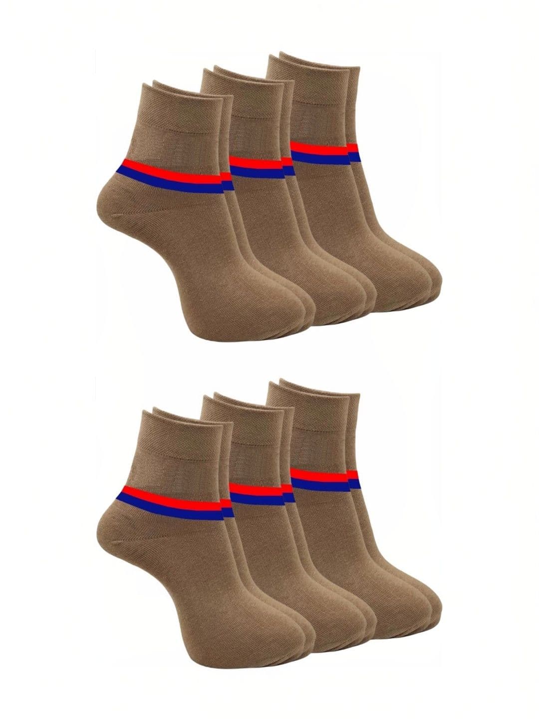 akeet trend Men Pack of 6 Cotton Assorted Striped Ankle Length Socks - view 1