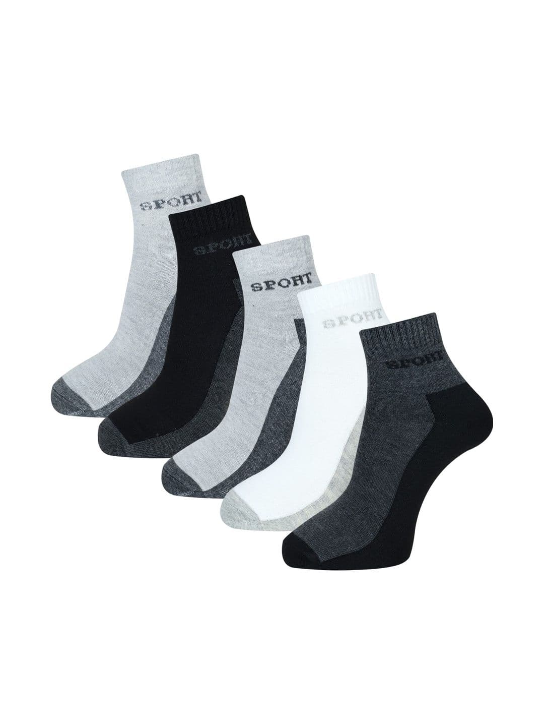 Akeeta Men Pack of 5 Cotton Assorted Colourblocked Ankle Length Socks - view 1