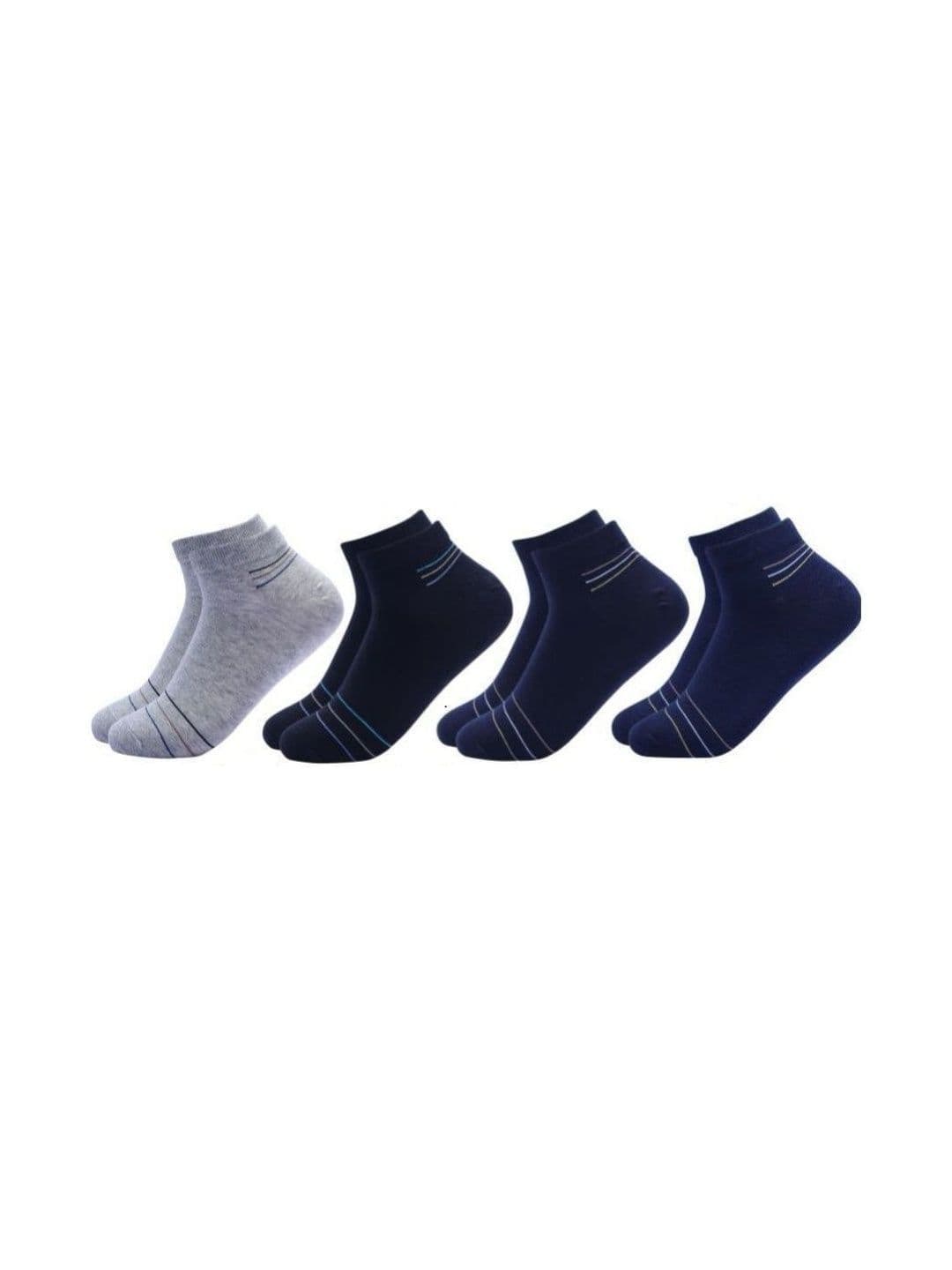 akeet trend Men Pack of 4 Cotton Assorted Striped Ankle Length Socks - view 1