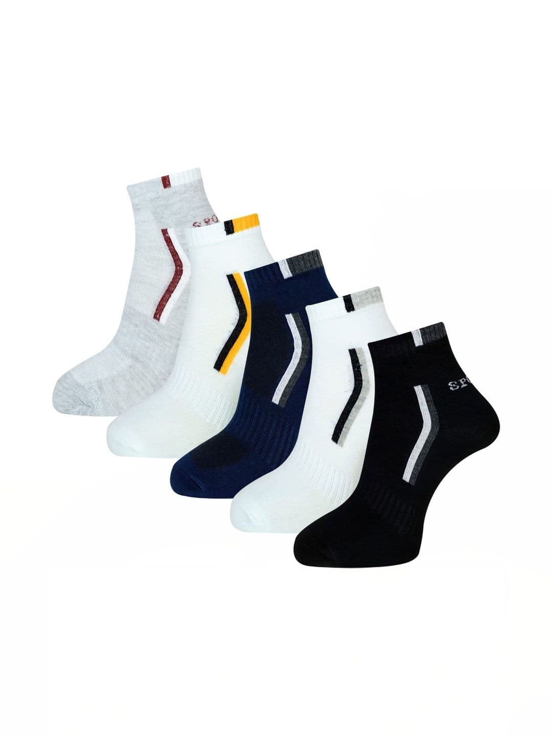 Akeeta Men Pack of 5 Cotton Assorted Patterned Ankle Length Socks - view 1