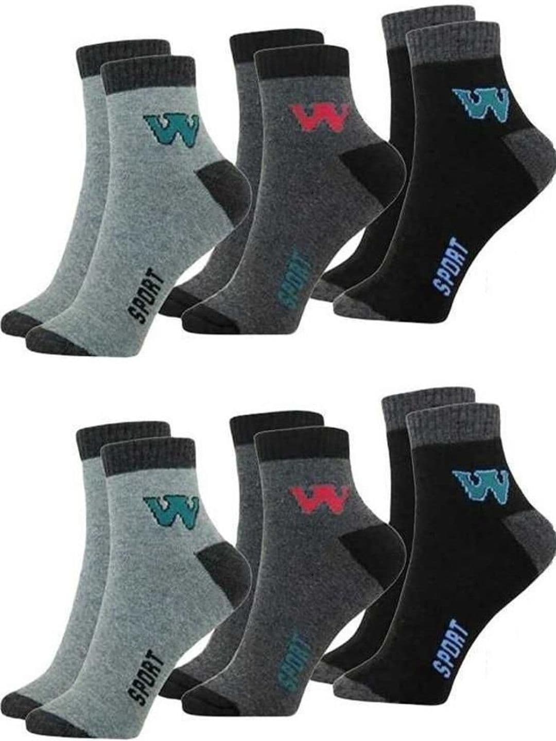 Akeeta Men Pack of 6 Cotton Assorted Patterned Ankle Length Socks - view 1