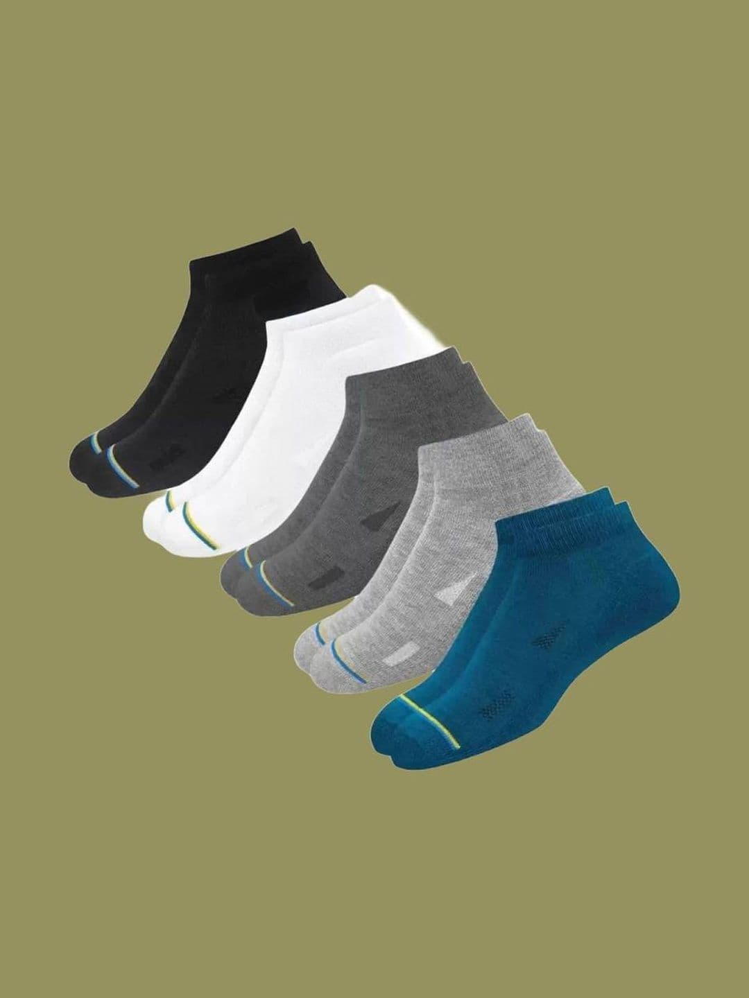 Akeeta Men Pack of 10 Cotton Assorted Ankle Length Socks - view 1