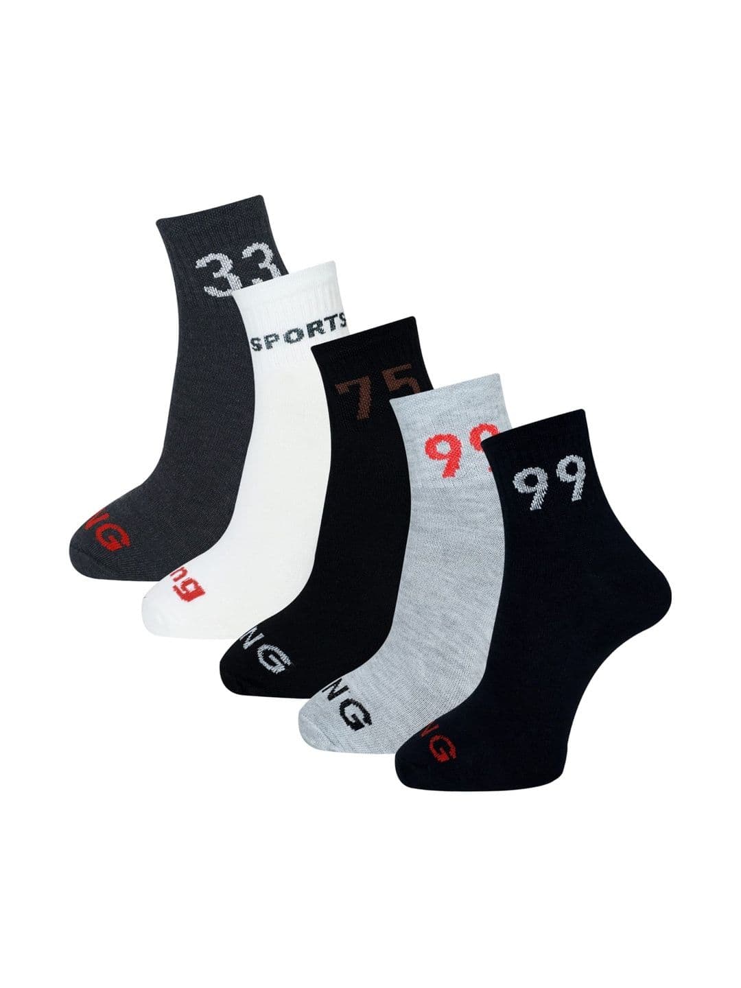 akeet trend Men Pack of 5 Cotton Assorted Patterned Ankle Length Socks - view 1