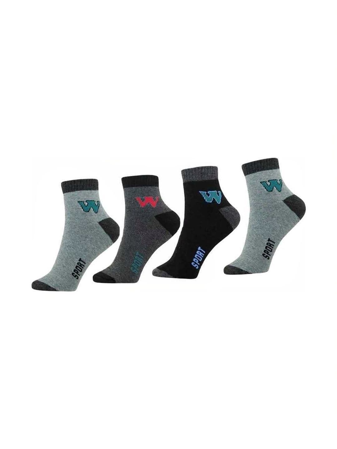 Akeeta Men Pack of 4 Cotton Assorted Colourblocked Ankle Length Socks - view 1