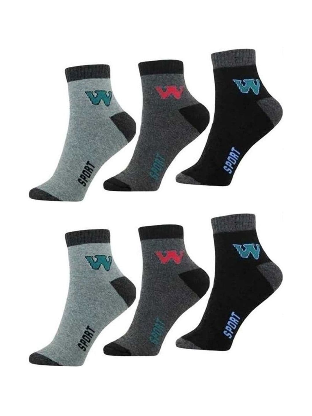 akeet trend Men Pack of 6 Cotton Assorted Colourblocked Ankle Length Socks - view 1