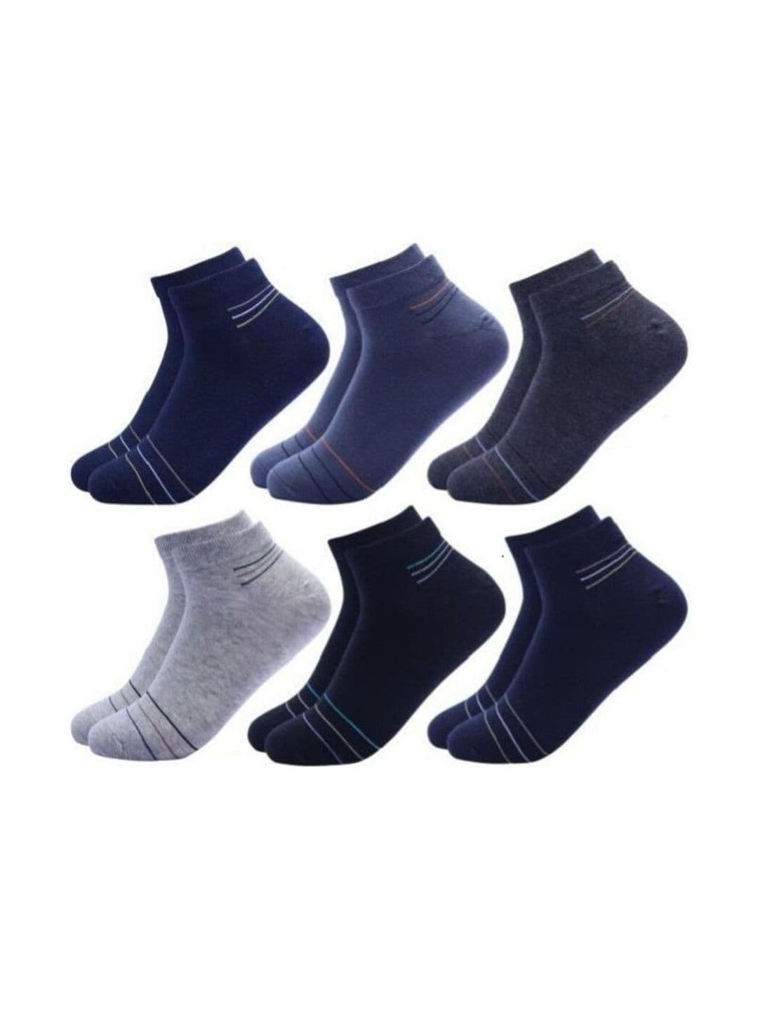 akeet trend Men Pack of 6 Cotton Assorted Striped Ankle Length Socks - view 1