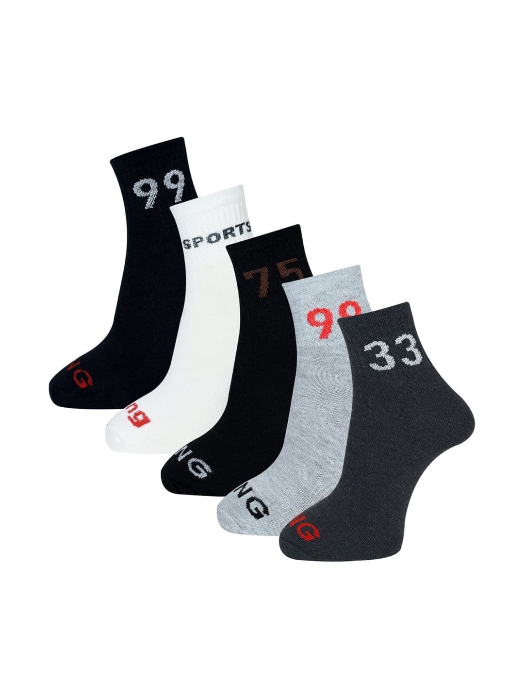 Akeeta Men Pack of 5 Cotton Assorted Patterned Ankle Length Socks - view 1