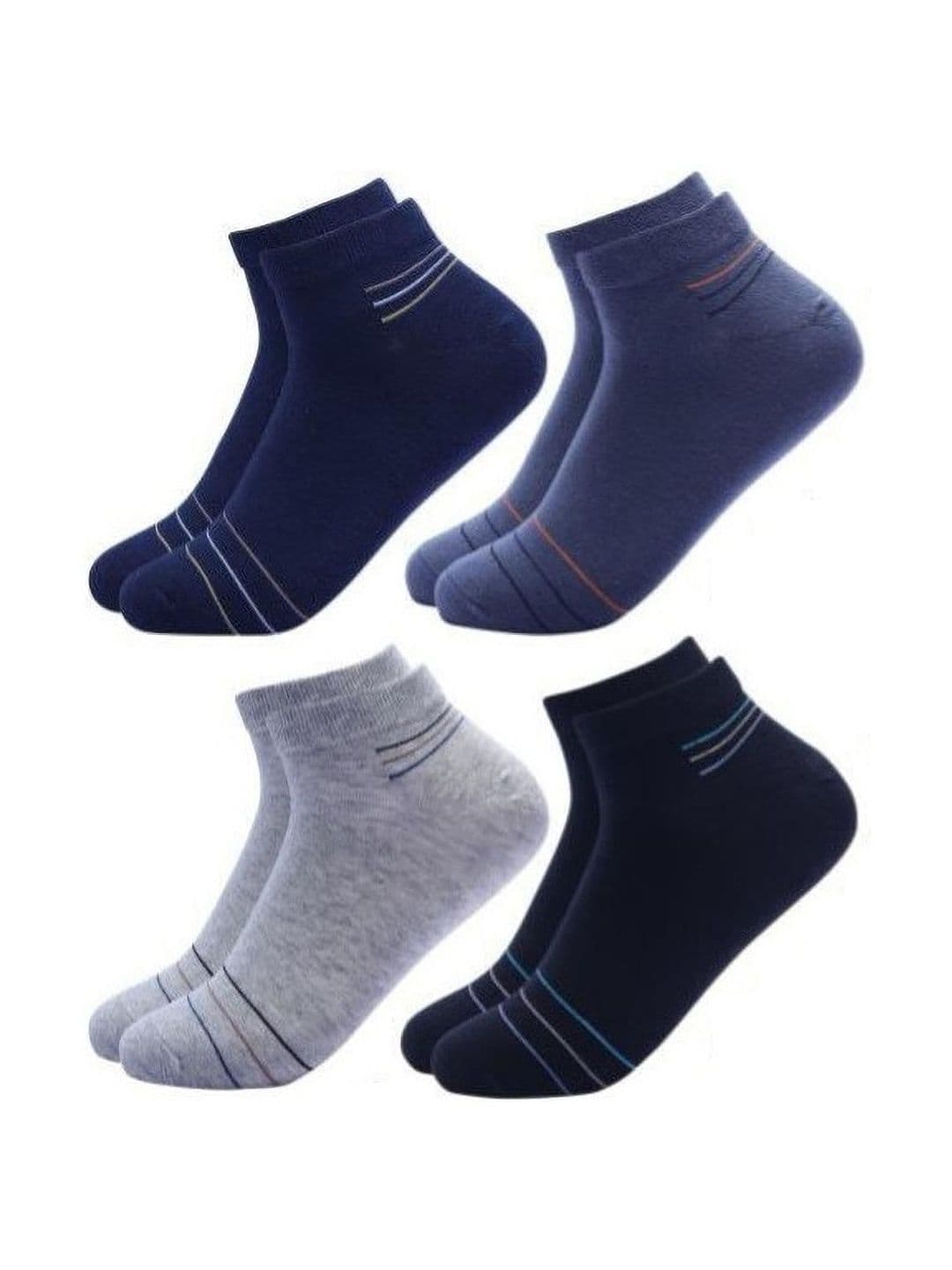 akeet trend Men Pack of 4 Cotton Assorted Striped Ankle Length Socks - view 1