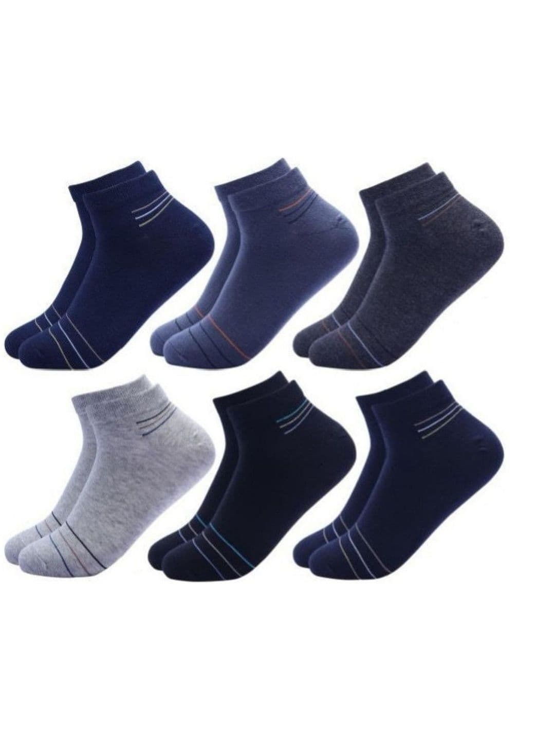 akeet trend Men Pack of 6 Cotton Assorted Striped Ankle Length Socks - view 1