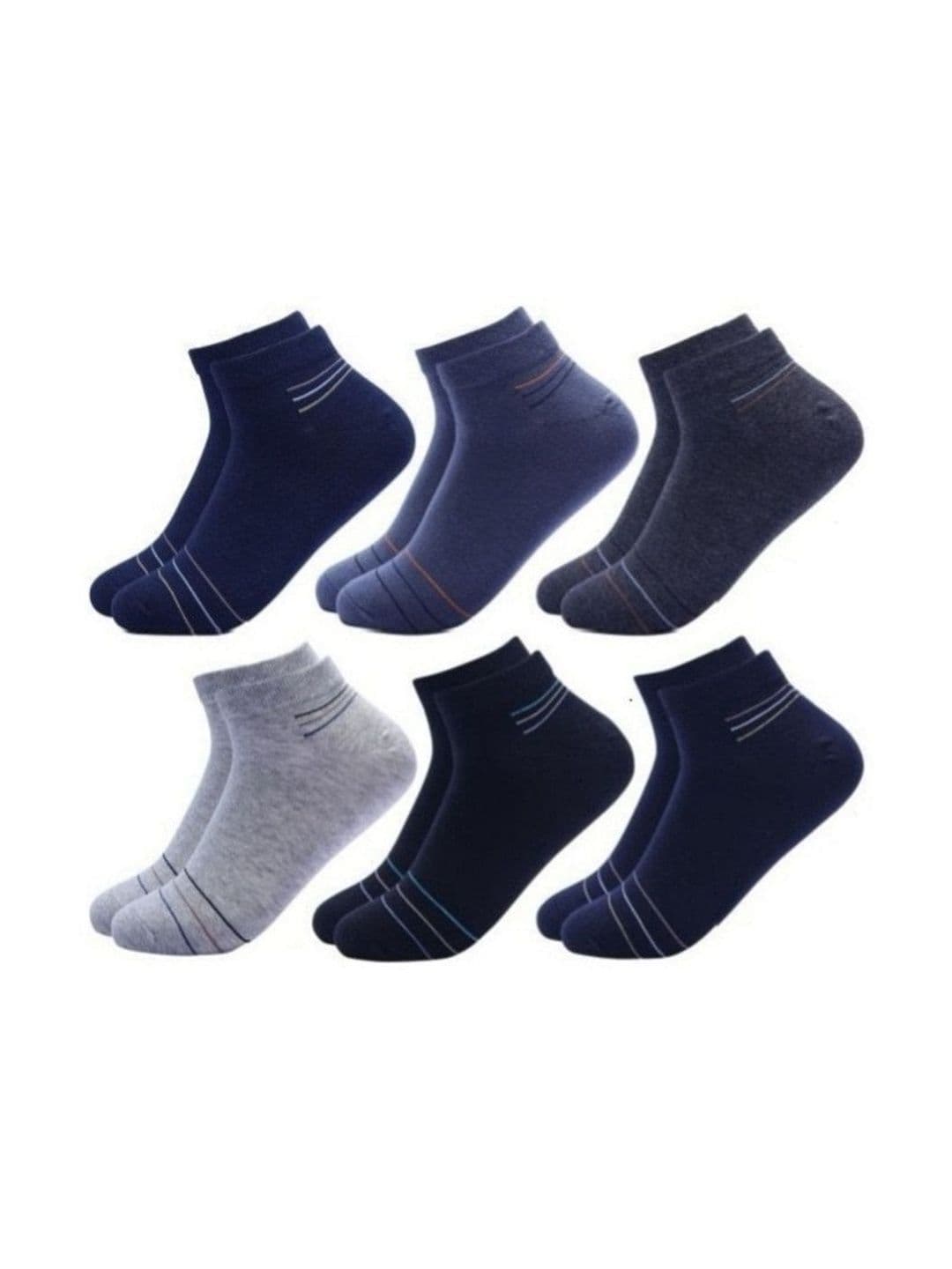 akeet trend Men Pack of 6 Cotton Assorted Striped Ankle Length Socks - view 1