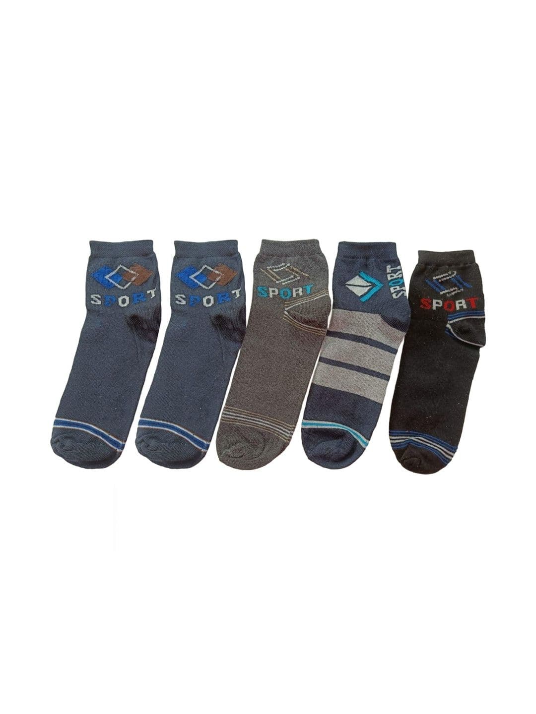akeet trend Men Pack of 5 Cotton Assorted Patterned Ankle Length Socks - view 1