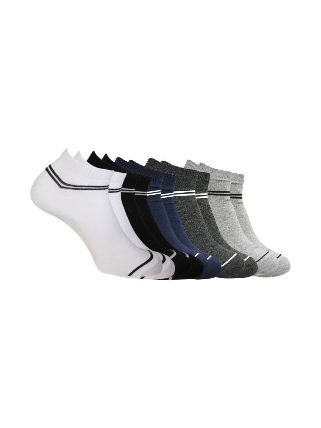 Akeeta Men Pack of 5 Cotton Assorted Striped Ankle Length Socks - view 1
