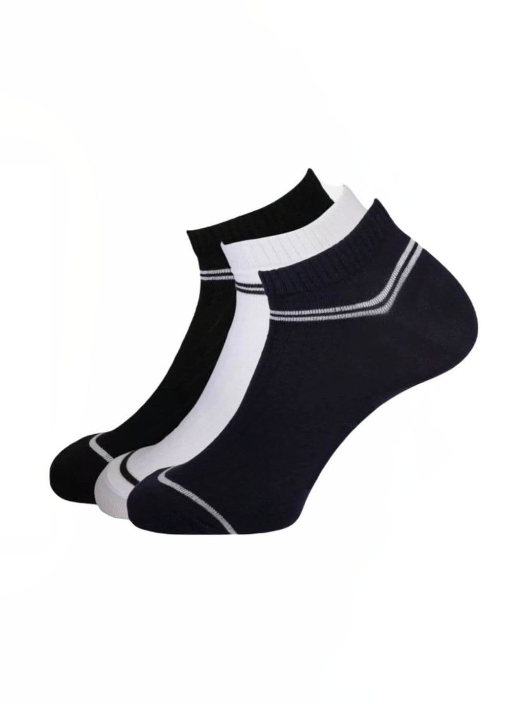 Akeeta Men Pack of 3 Cotton Assorted Colourblocked Ankle Length Socks - view 1
