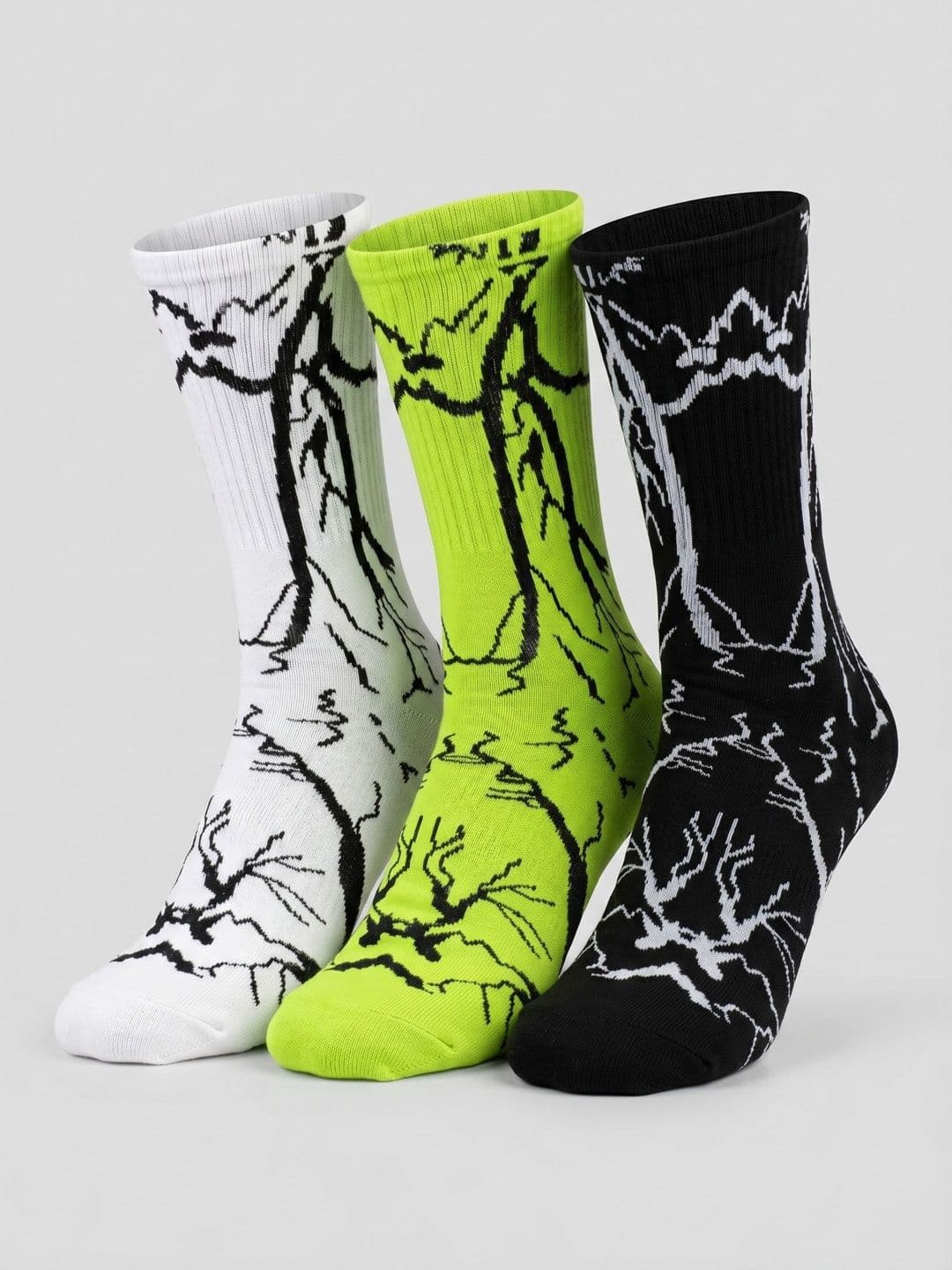 Moda Rapido Men Pack of 3 Cotton Blend Patterned Calf Length Socks - view 1