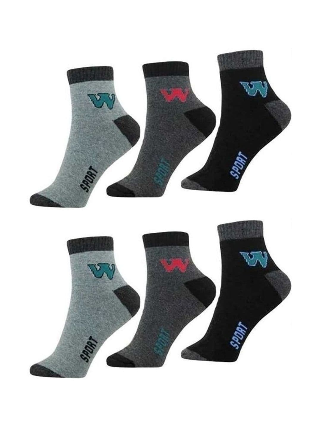 Akeeta Men Pack of 6 Cotton Assorted Colourblocked Ankle Length Socks - view 1
