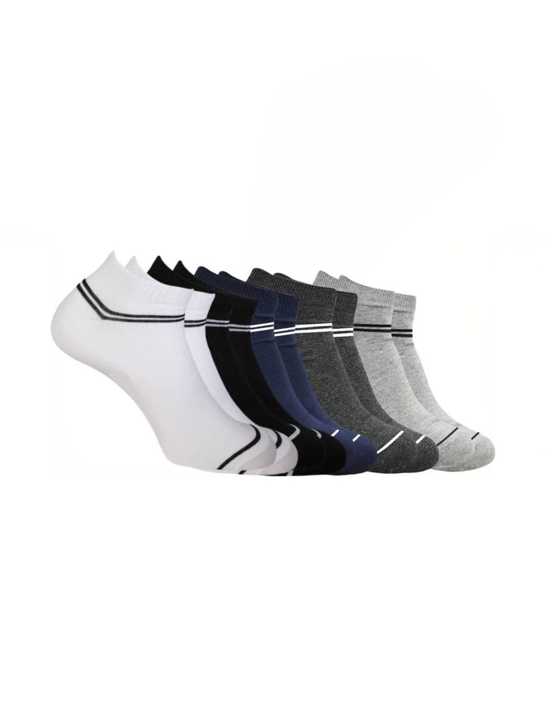 Akeeta Men Pack of 5 Cotton Assorted Striped Ankle Length Socks - view 1