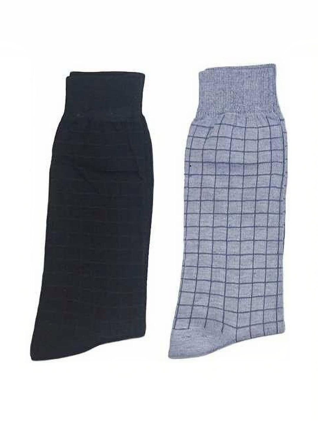 akeet trend Men Pack of 2 Cotton Assorted Checked Calf Length Socks - view 1