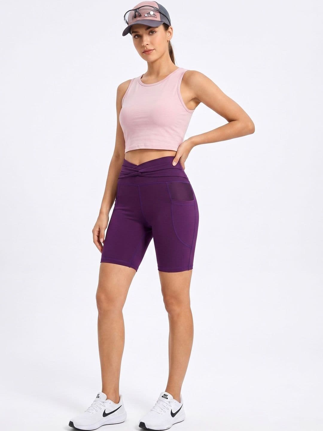 BENZOS Women Skinny Fit High-Rise Cycling Shorts - view 1