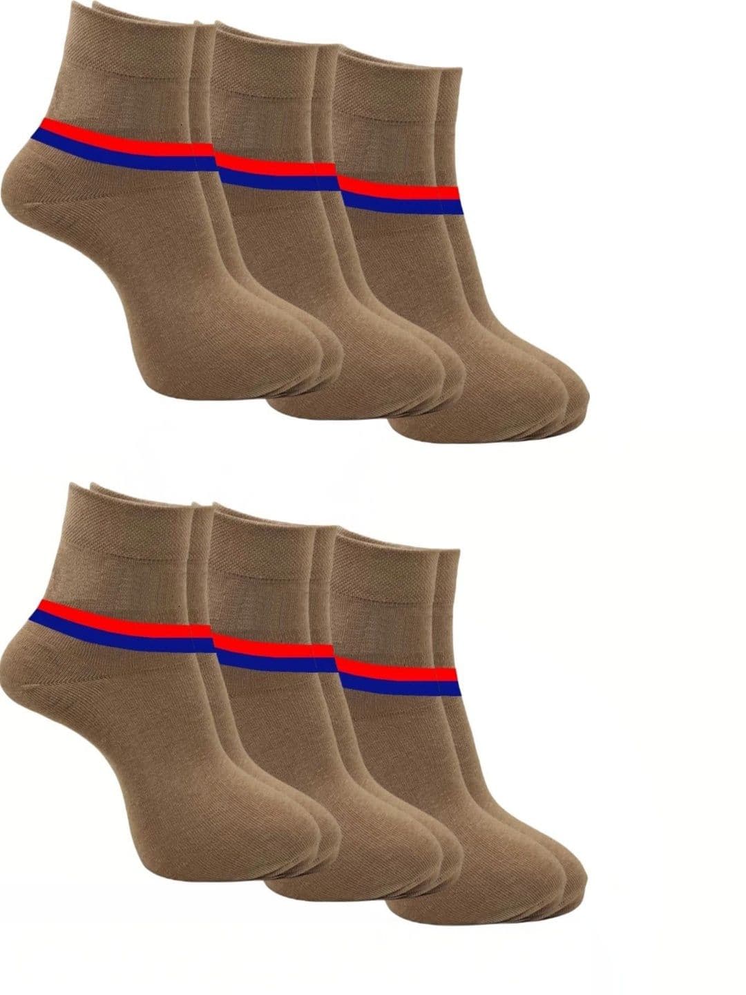 Akeeta Men Pack of 6 Cotton Assorted Striped Ankle Length Socks - view 1