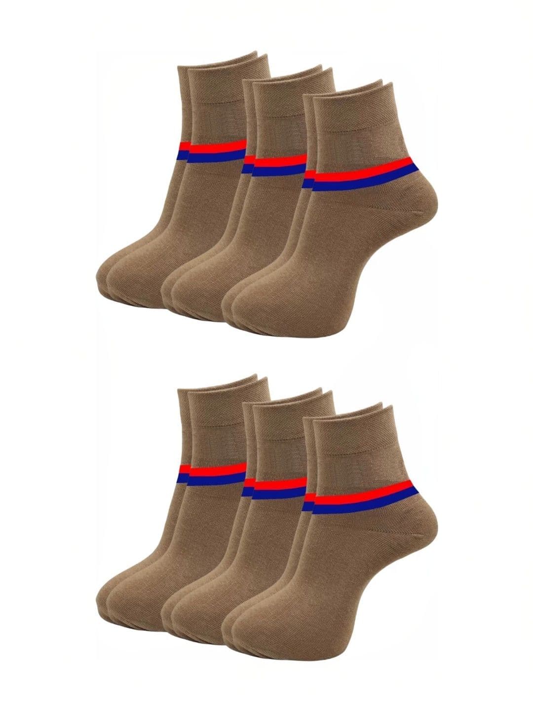 Akeeta Men Pack of 6 Cotton Assorted Striped Ankle Length Socks - view 1