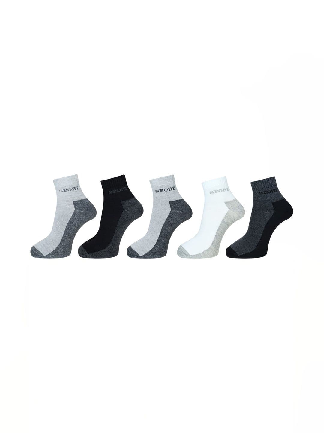 akeet trend Men Pack of 5 Cotton Assorted Colourblocked Ankle Length Socks - view 1