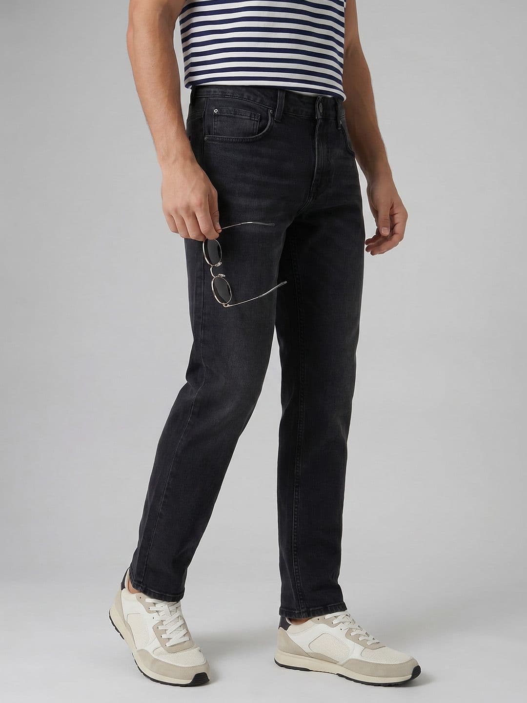 Spykar Men Ricardo Mid Rise Straight Fit black Jeans - view 1