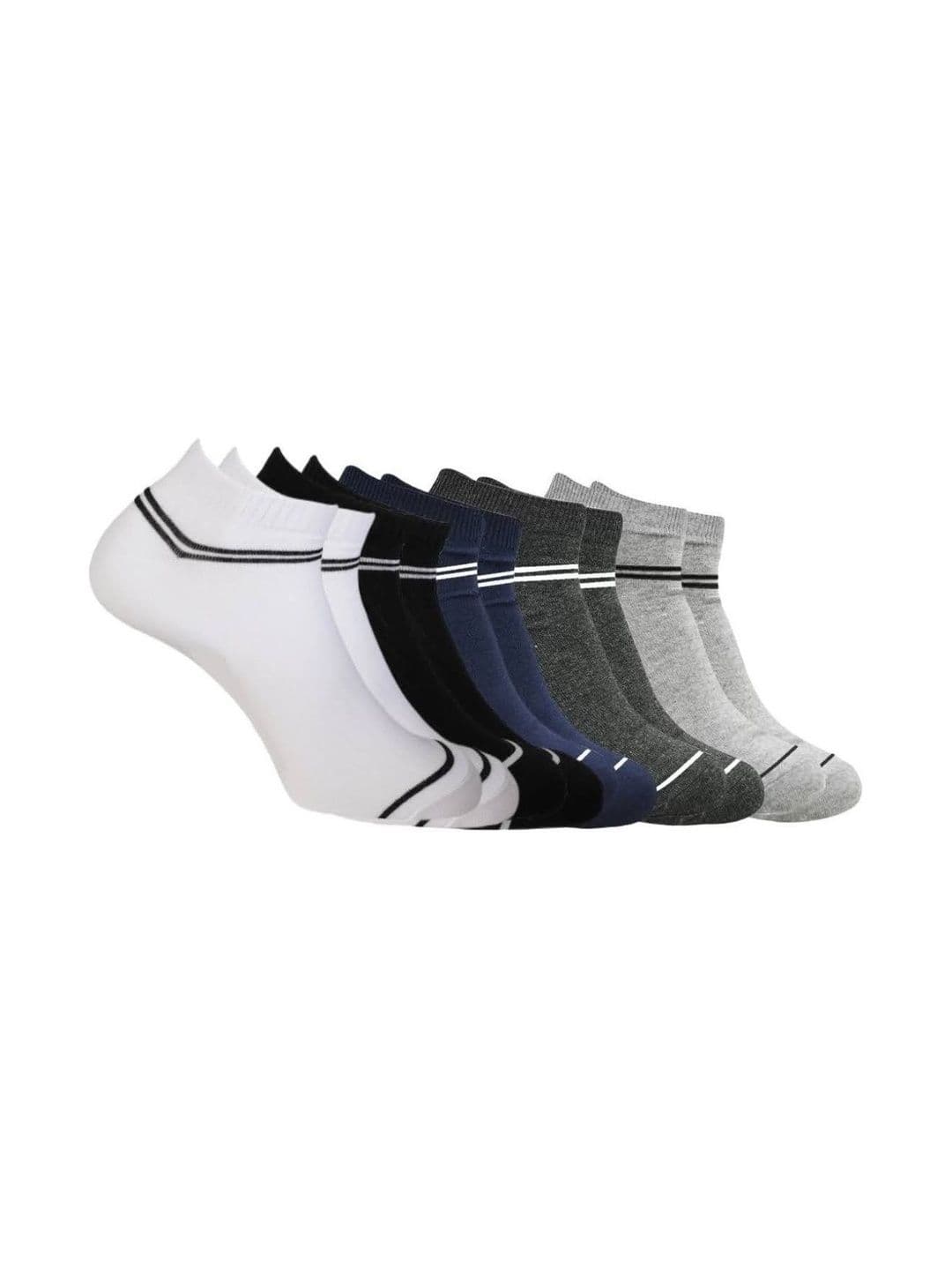 Akeeta Men Pack of 5 Cotton Assorted Striped Ankle Length Socks - view 1