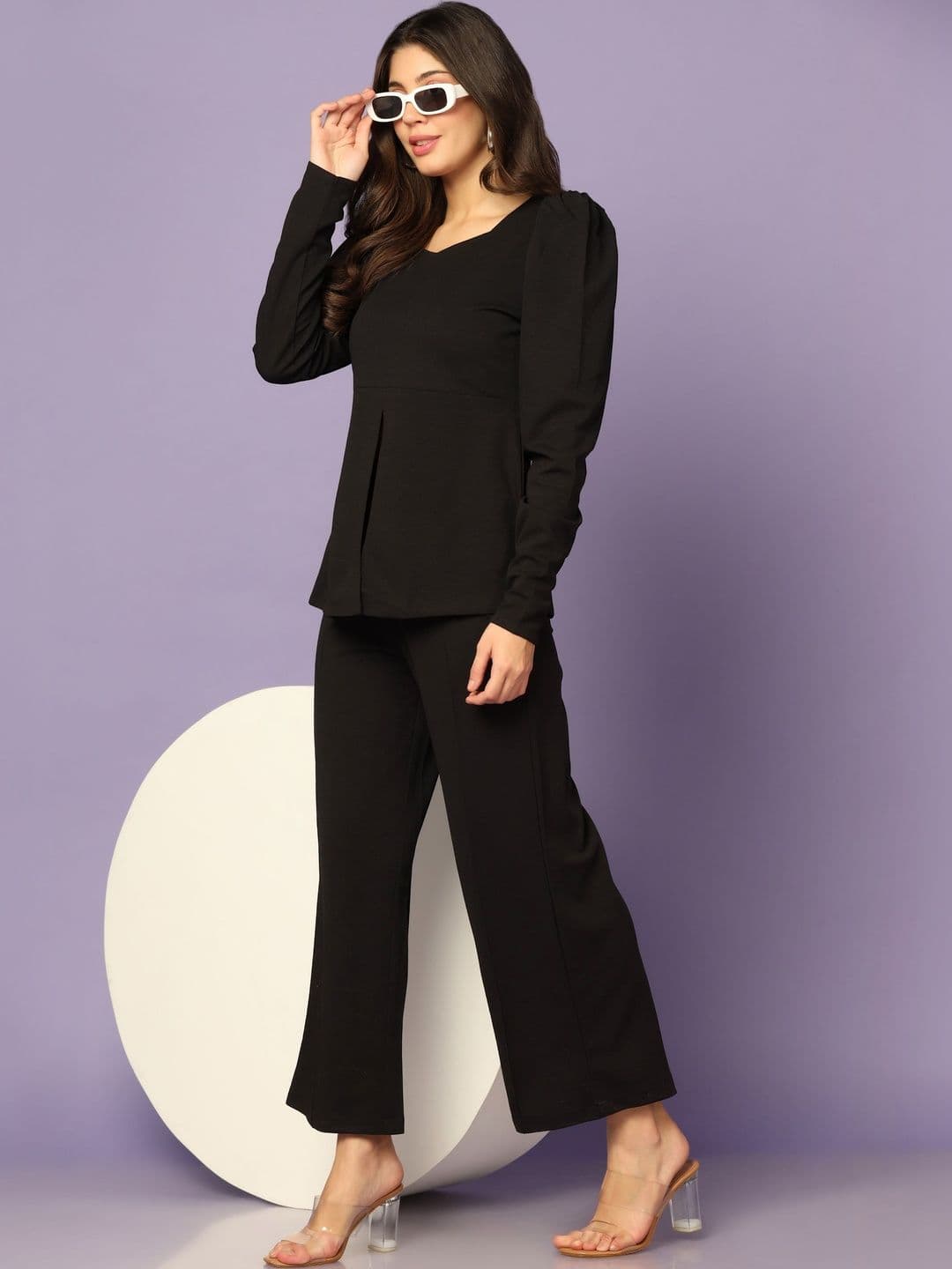 SZN Solid Top with Palazzos - view 1