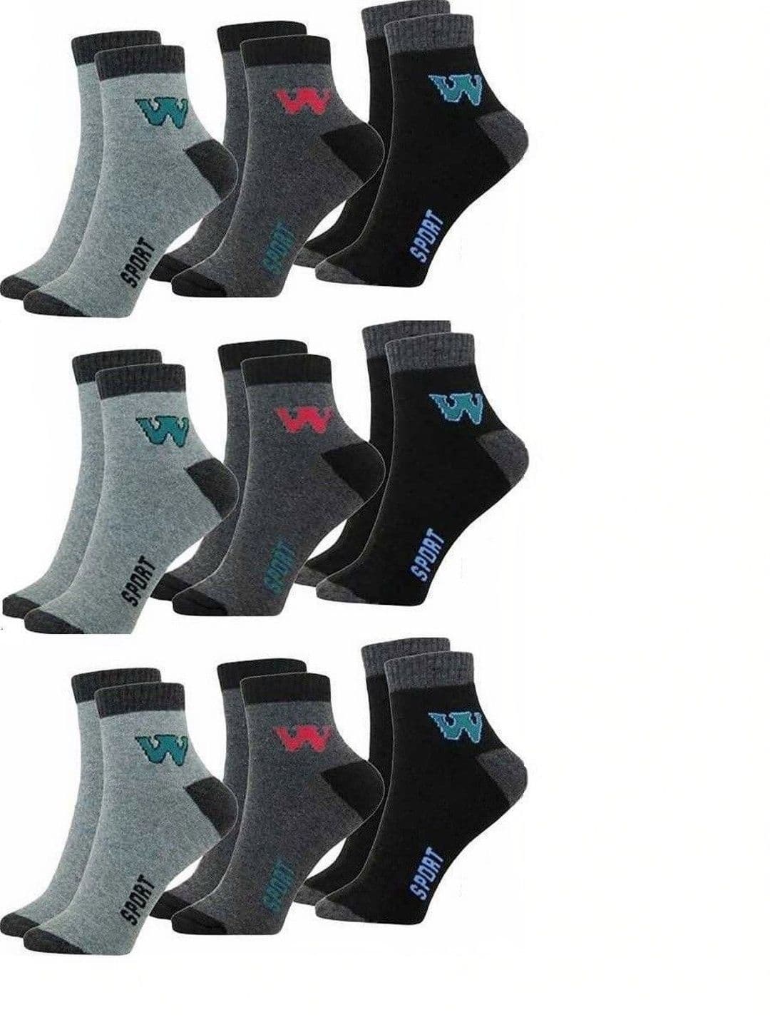 akeet trend Men Pack of 9 Cotton Assorted Patterned Ankle Length Socks - view 1