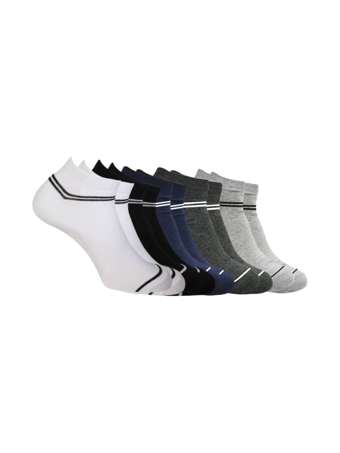 Akeeta Men Pack of 5 Cotton Assorted Striped Ankle Length Socks - view 1