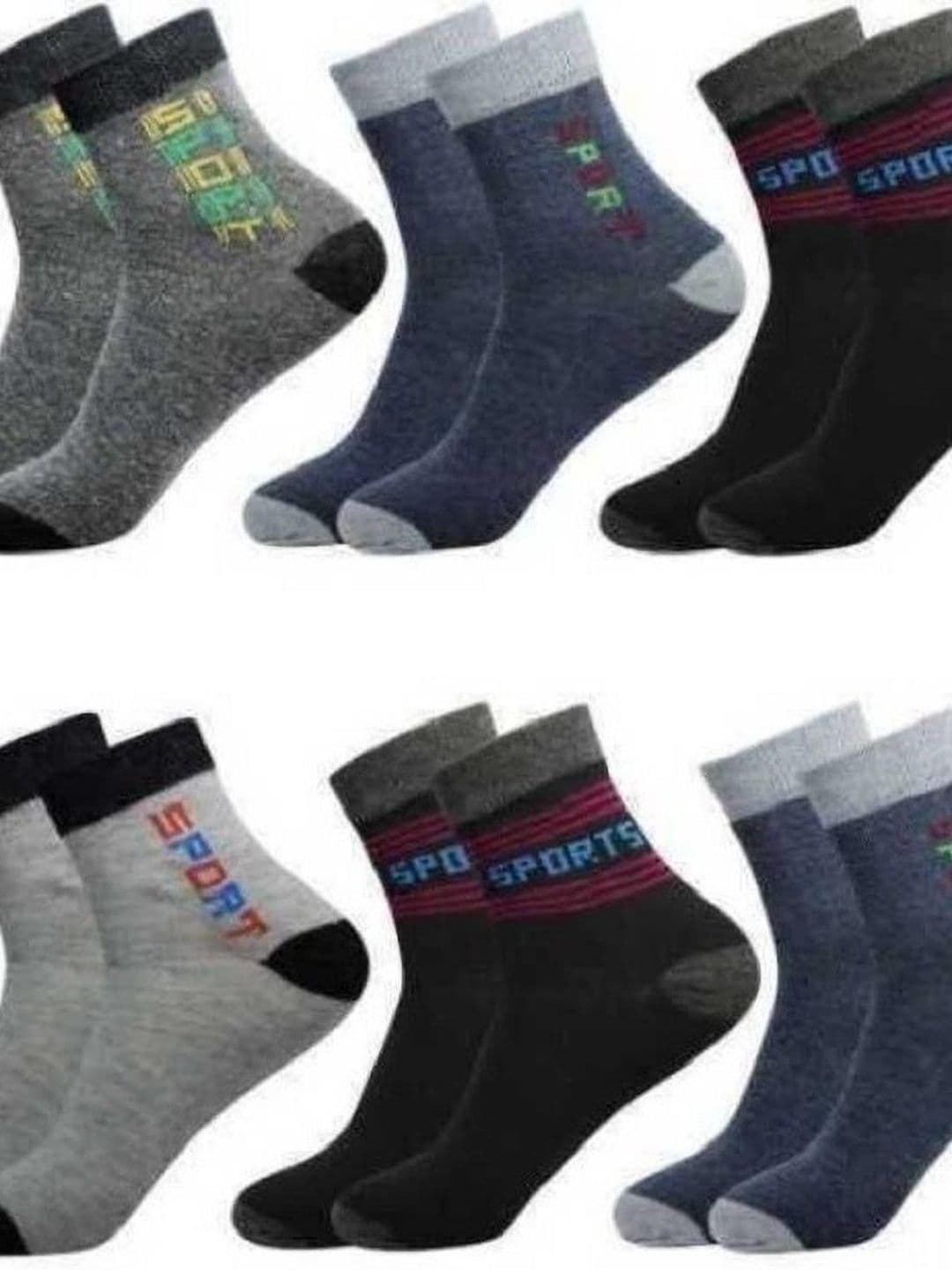 Akeeta Men Pack of 6 Cotton Assorted Patterned Ankle Length Socks - view 1