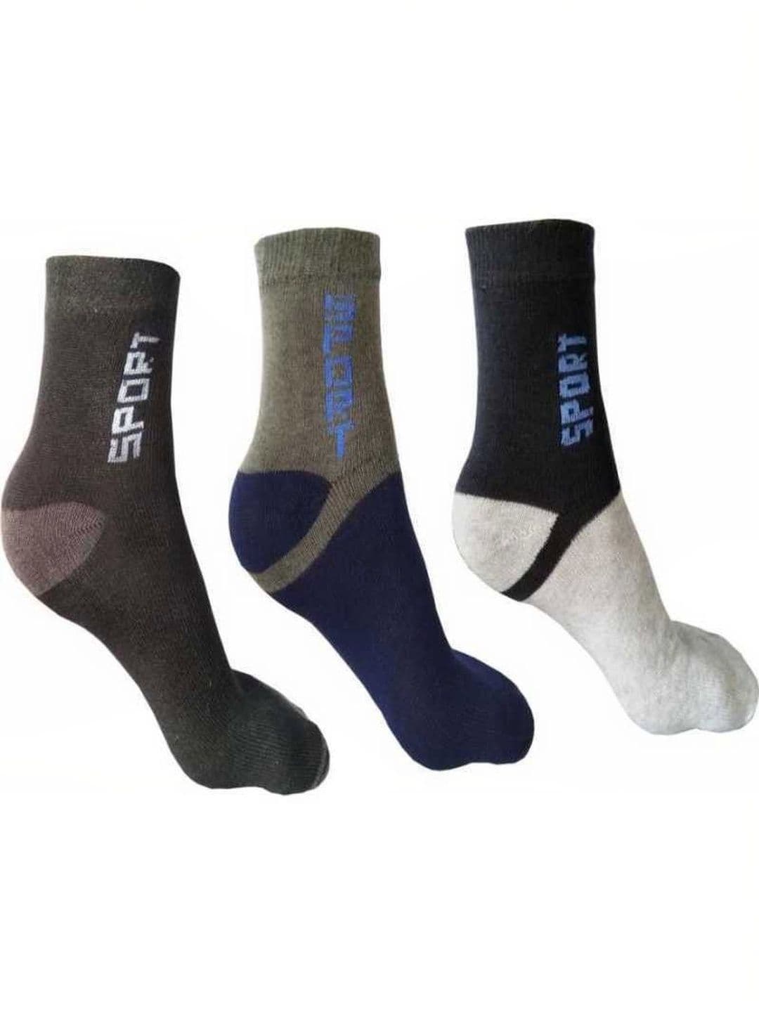 akeet trend Men Pack of 3 Cotton Assorted Colourblocked Ankle Length Socks - view 1