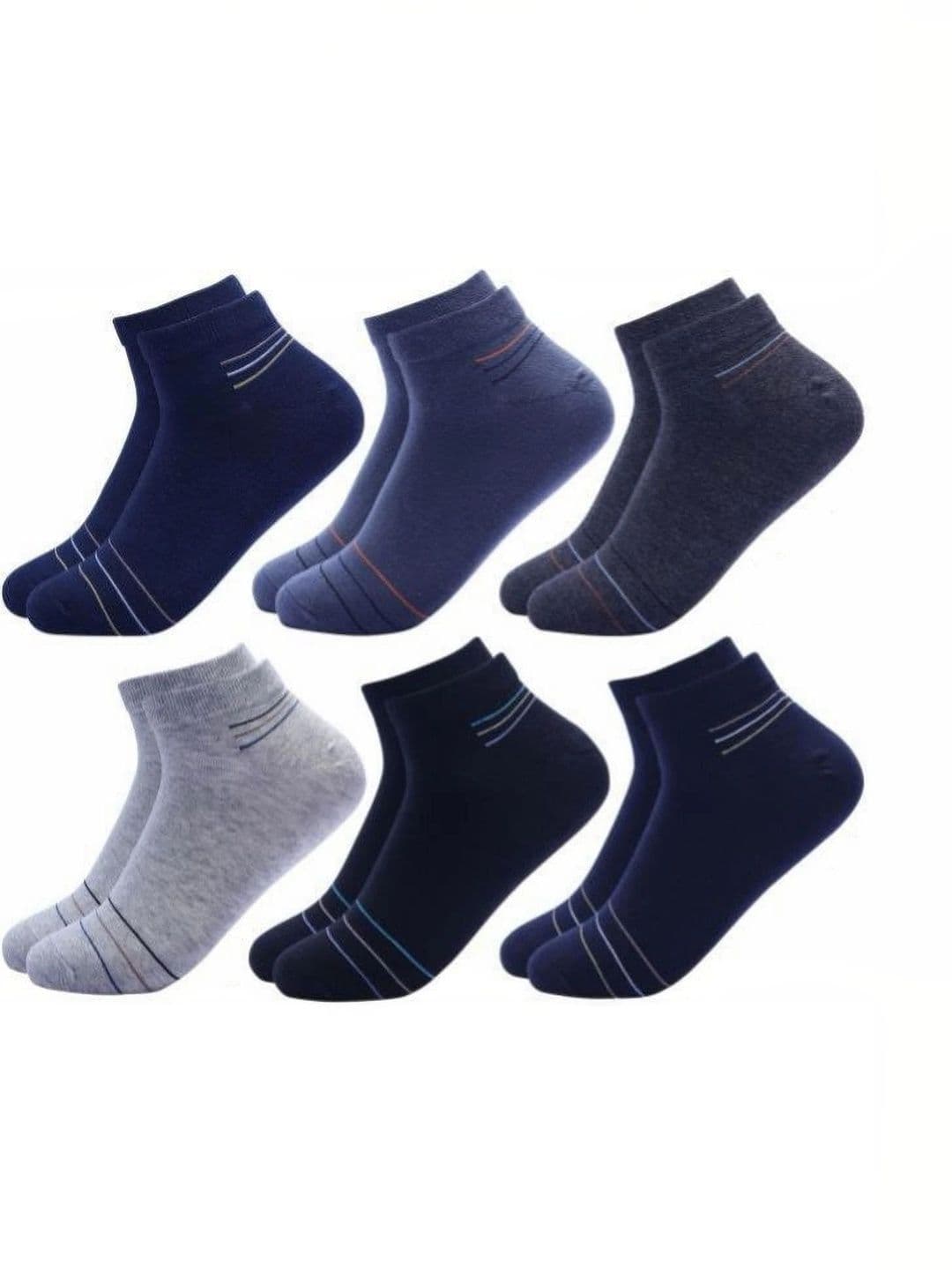 akeet trend Men Pack of 6 Cotton Assorted Striped Ankle Length Socks - view 1